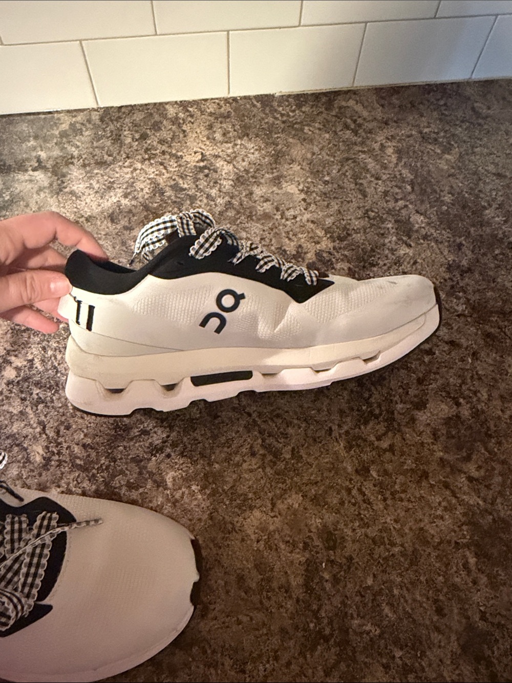 On Running White and Black Sneakers - Picture 5 of 6
